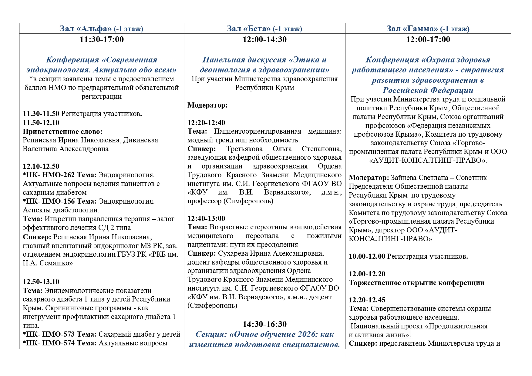 Деловая программа "Здравоохранение. Крым 2025"