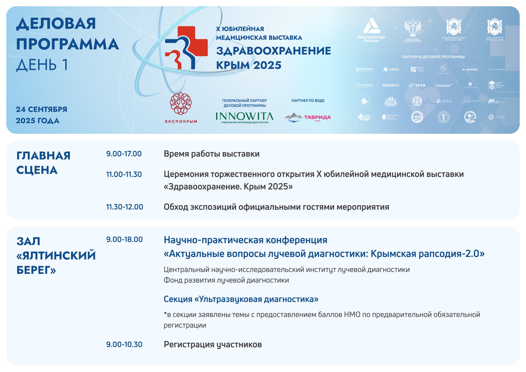 Деловая программа "Здравоохранение. Крым 2025"