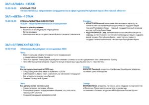 Деловая программа ТуристЭкспо. Крым 2025