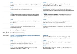 Деловая программа «РестоОтельМаркет-2026»